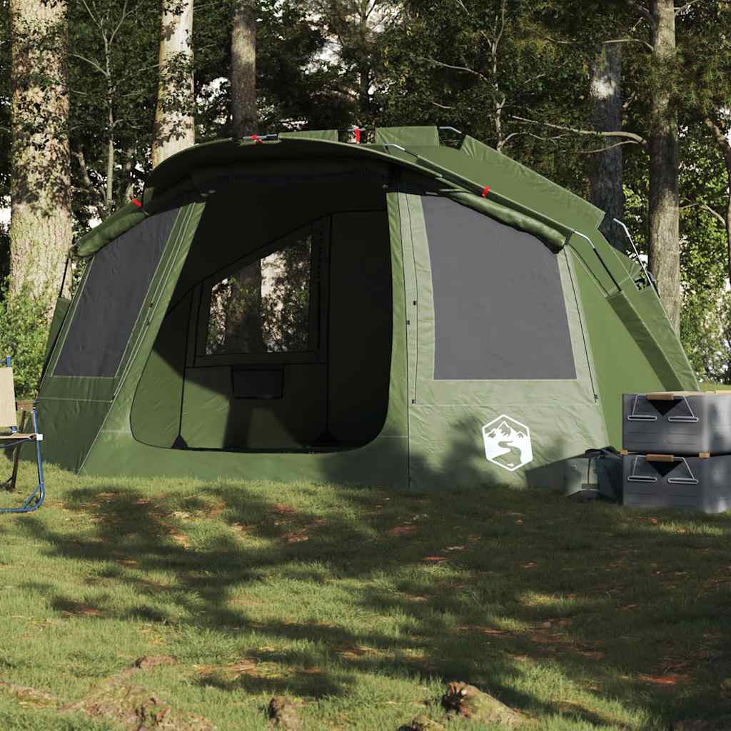 VidaXL tente de pêche 5 personnes imperméable vert olive