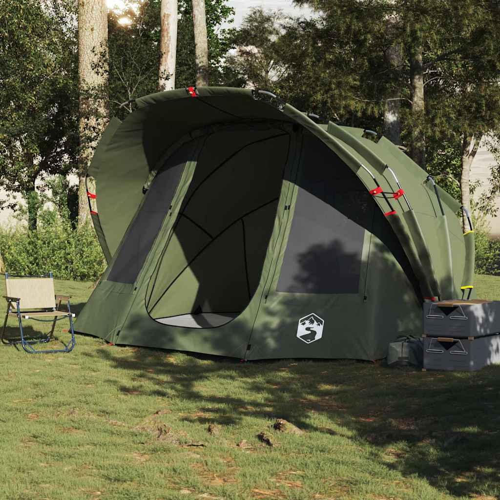 VidaXL tente de pêche 5 personnes imperméable vert olive