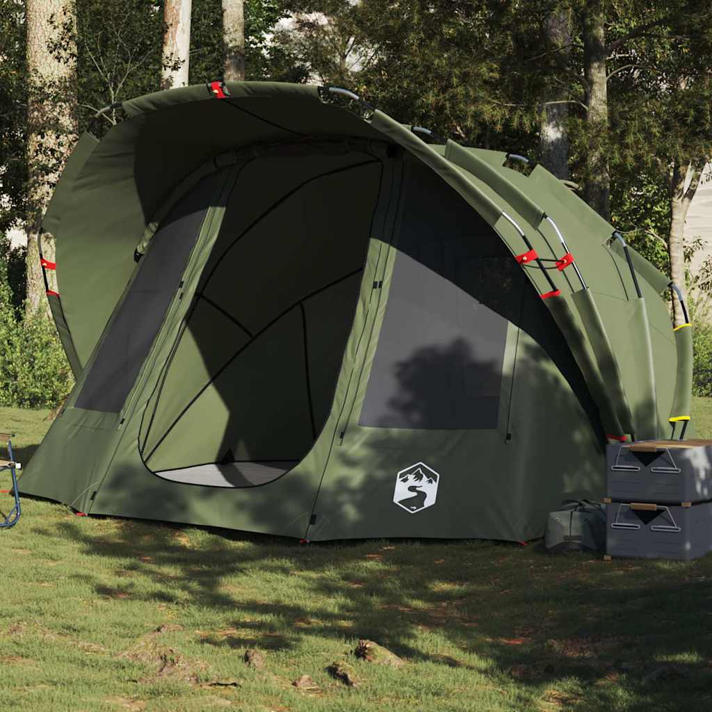 VidaXL tente de pêche 5 personnes imperméable vert olive