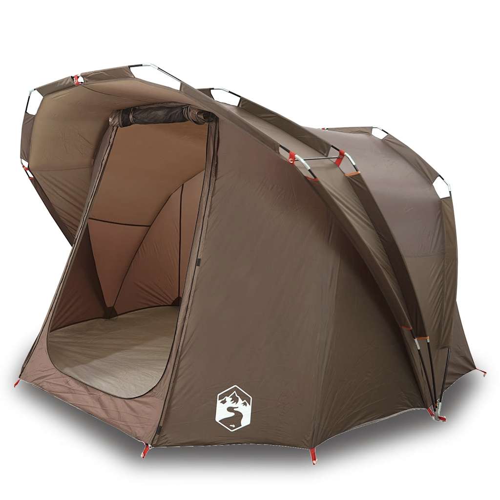 VidaXL tente de pêche 4 personnes imperméable marron
