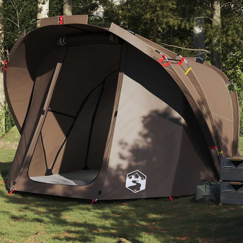 VidaXL tente de pêche 4 personnes imperméable marron