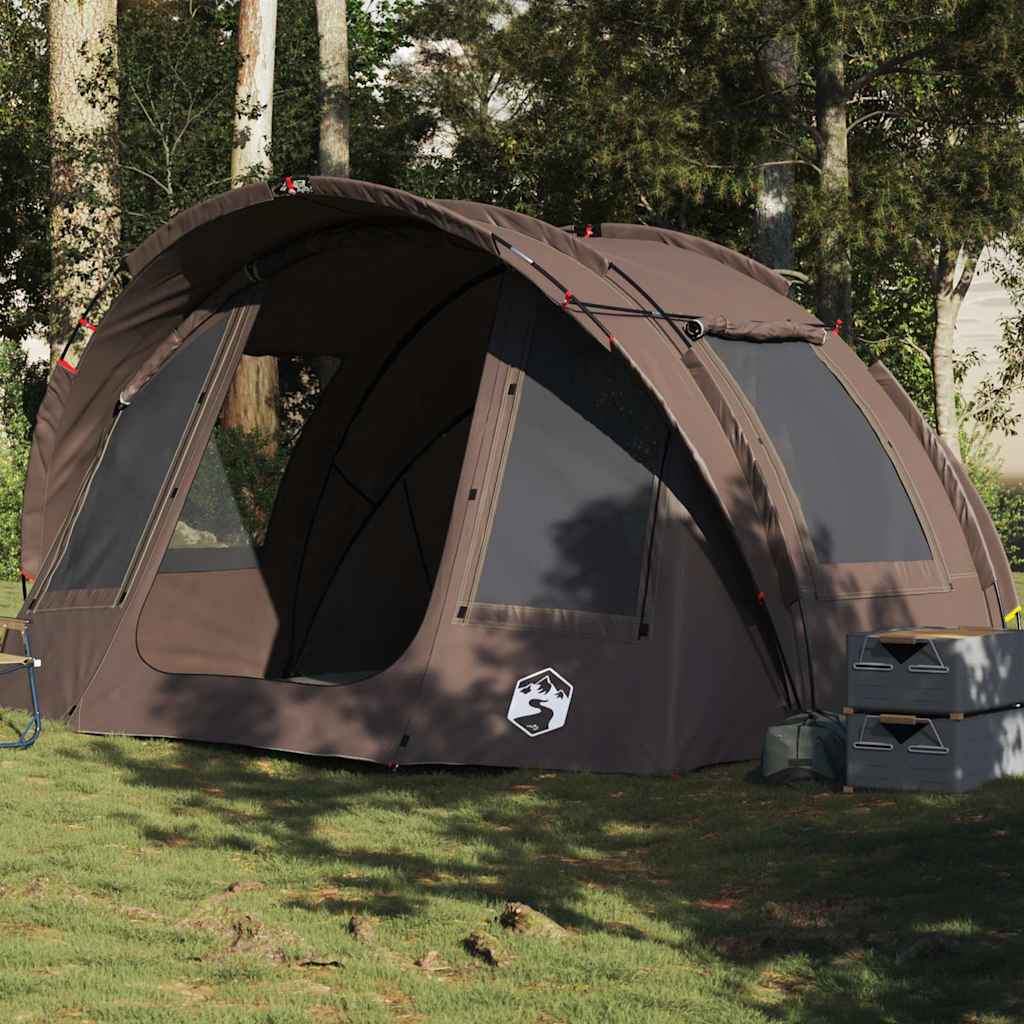 VidaXL tente de pêche 2 personnes imperméable marron