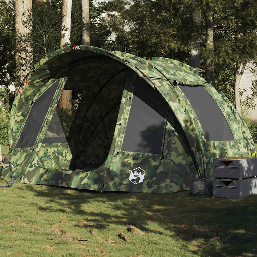 Tente de pêche VidaXL camouflage imperméable 2 personnes