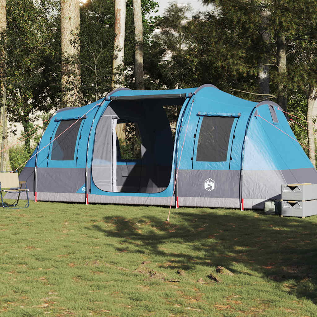 Tente tunnel VidaXL 4 personnes imperméable bleue
