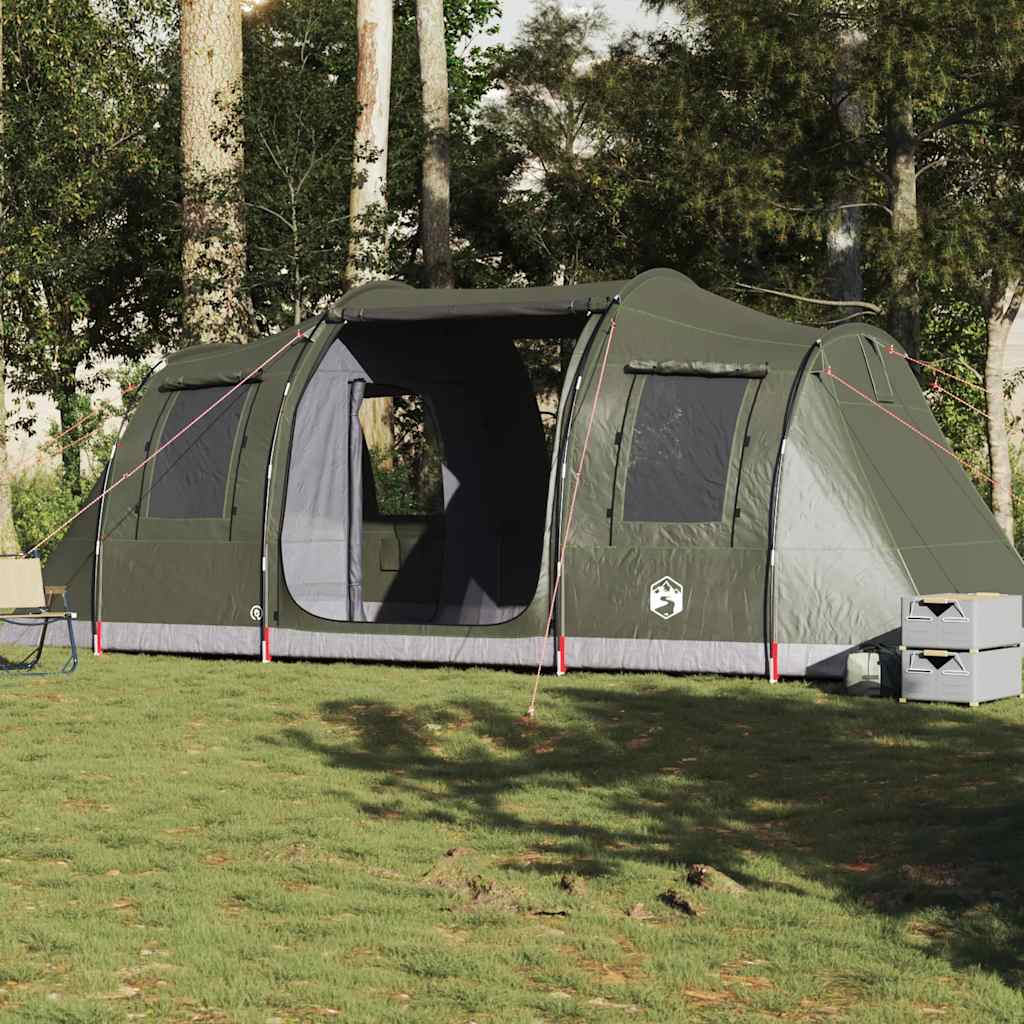 Tente tunnel VidaXL 4 personnes imperméable vert olive
