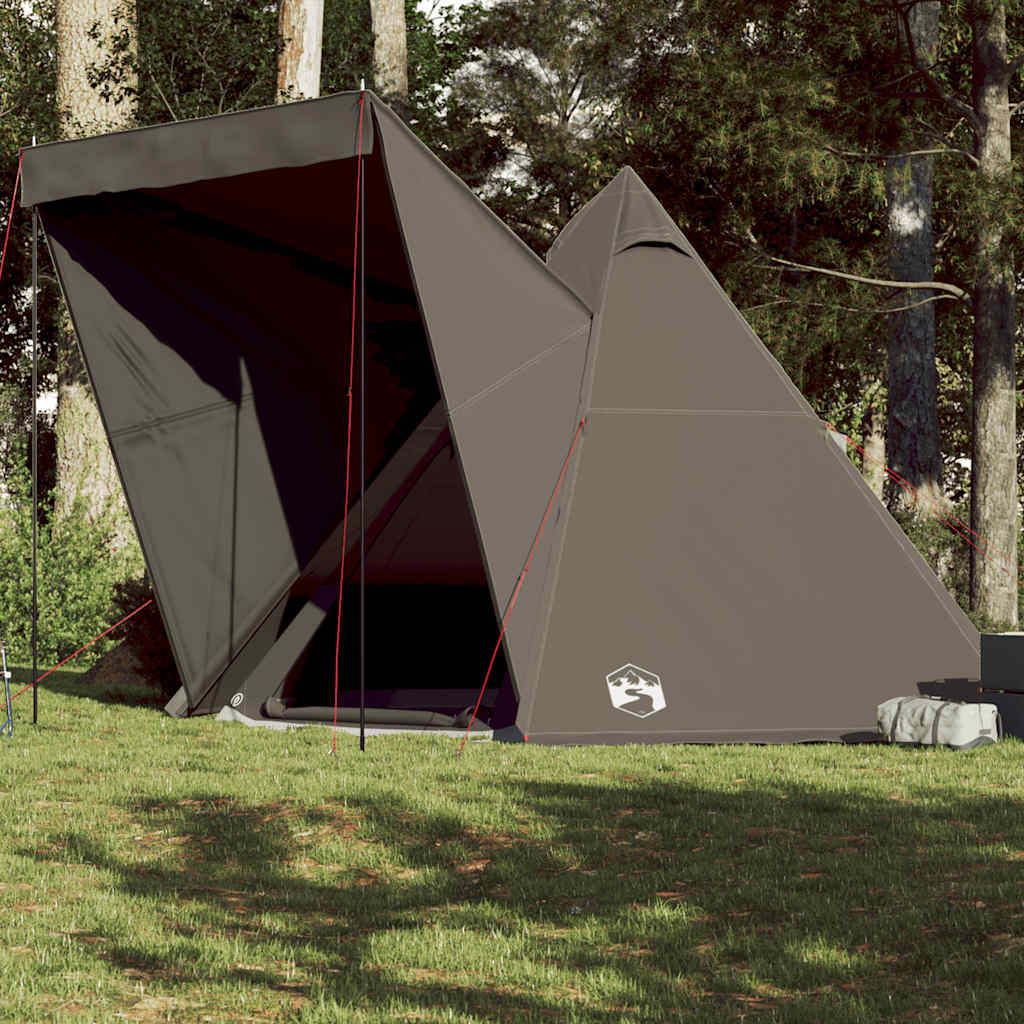 Tente tipi Vidaxl 6 personnes imperméable marron