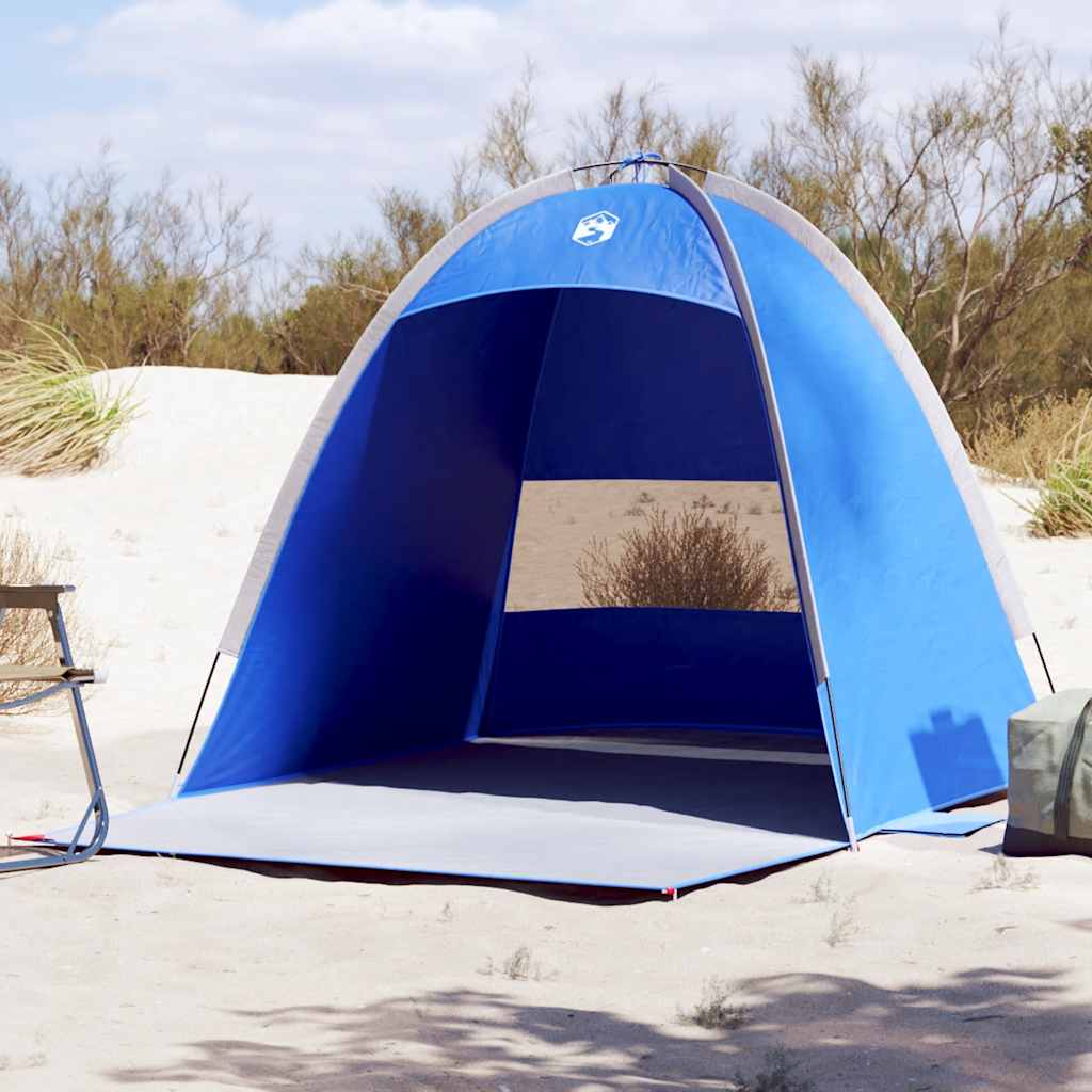 VidaXL tente de plage 3 personnes imperméable bleu azur