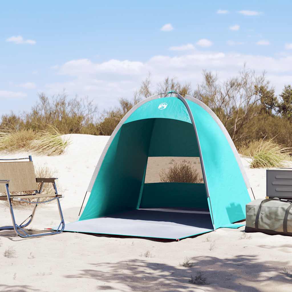 VidaXL tente de plage 3 personnes imperméable vert d'eau