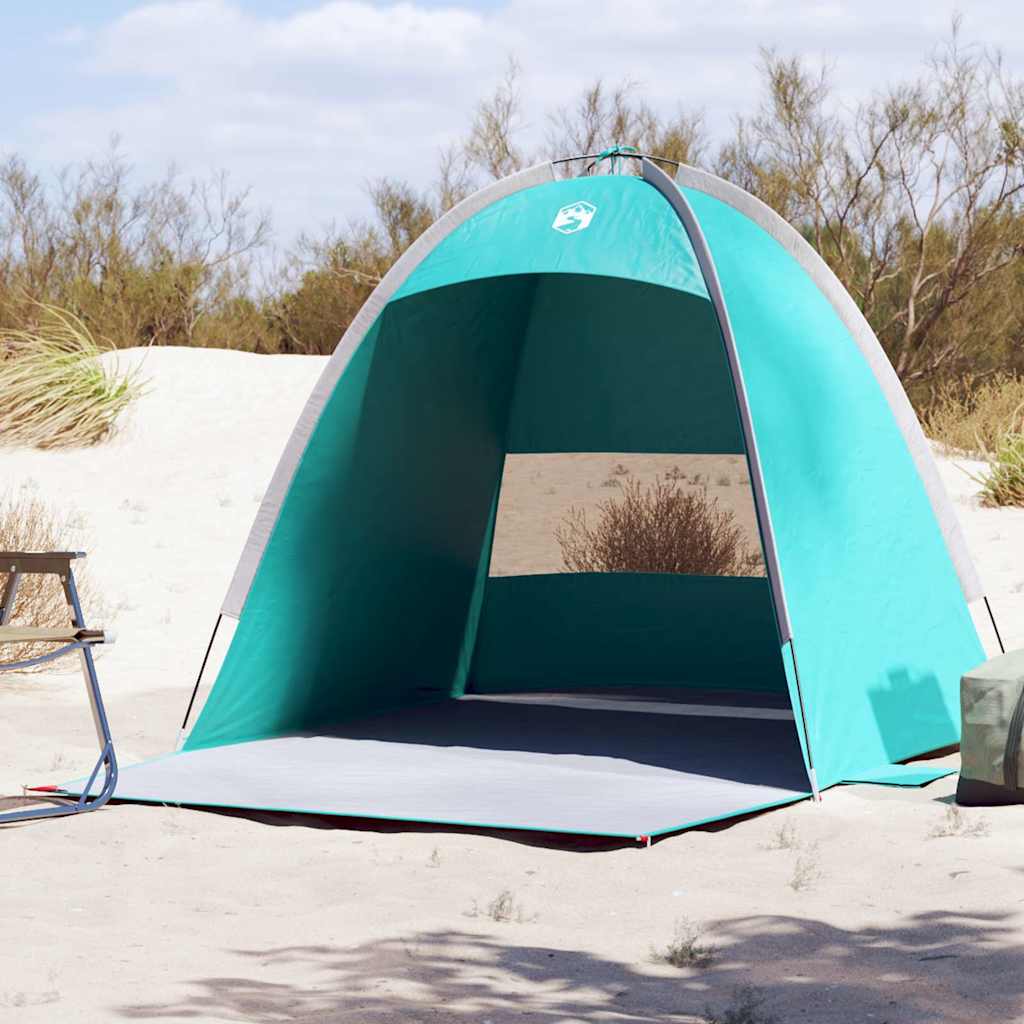 VidaXL tente de plage 3 personnes imperméable vert d'eau