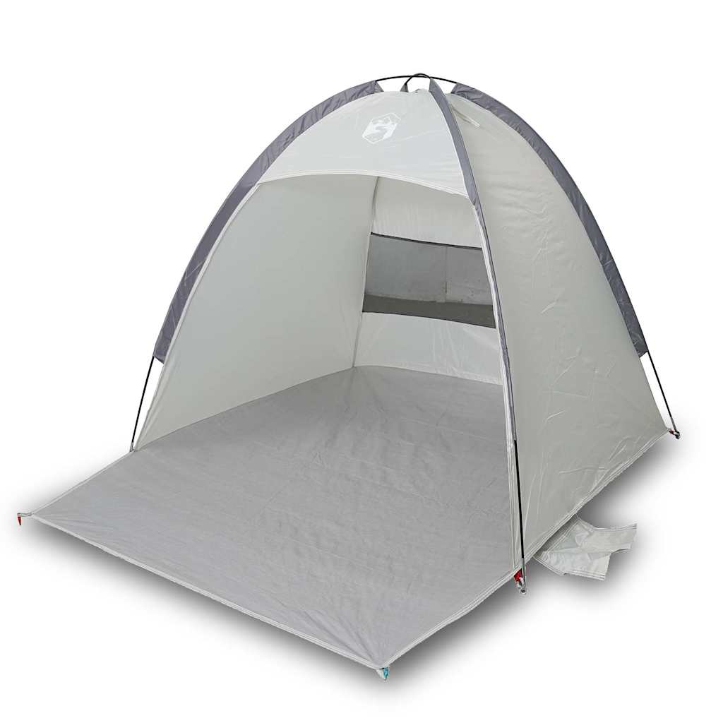 VidaXL tente de plage 3 personnes imperméable gris