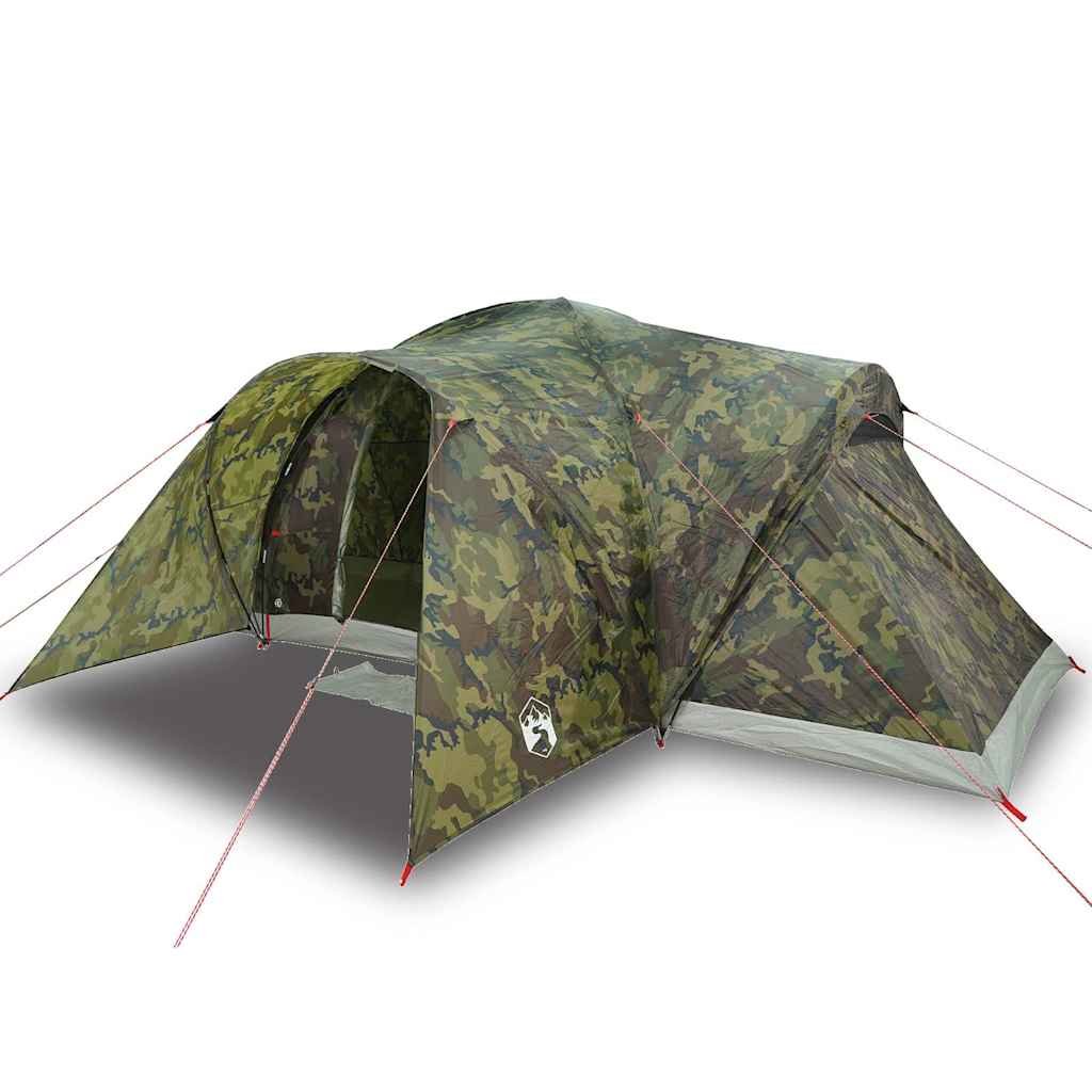 Tente dôme VidaXL camouflage imperméable 6 personnes