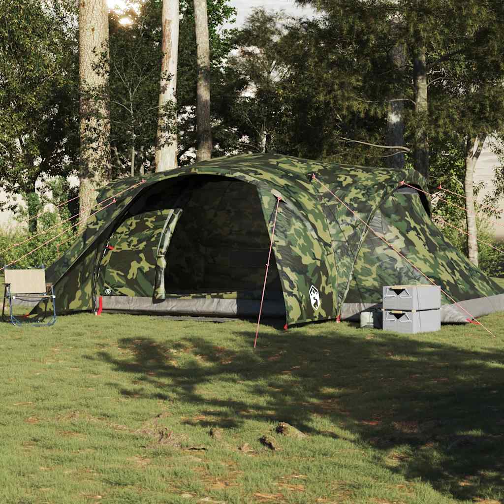 Tente dôme VidaXL camouflage imperméable 6 personnes