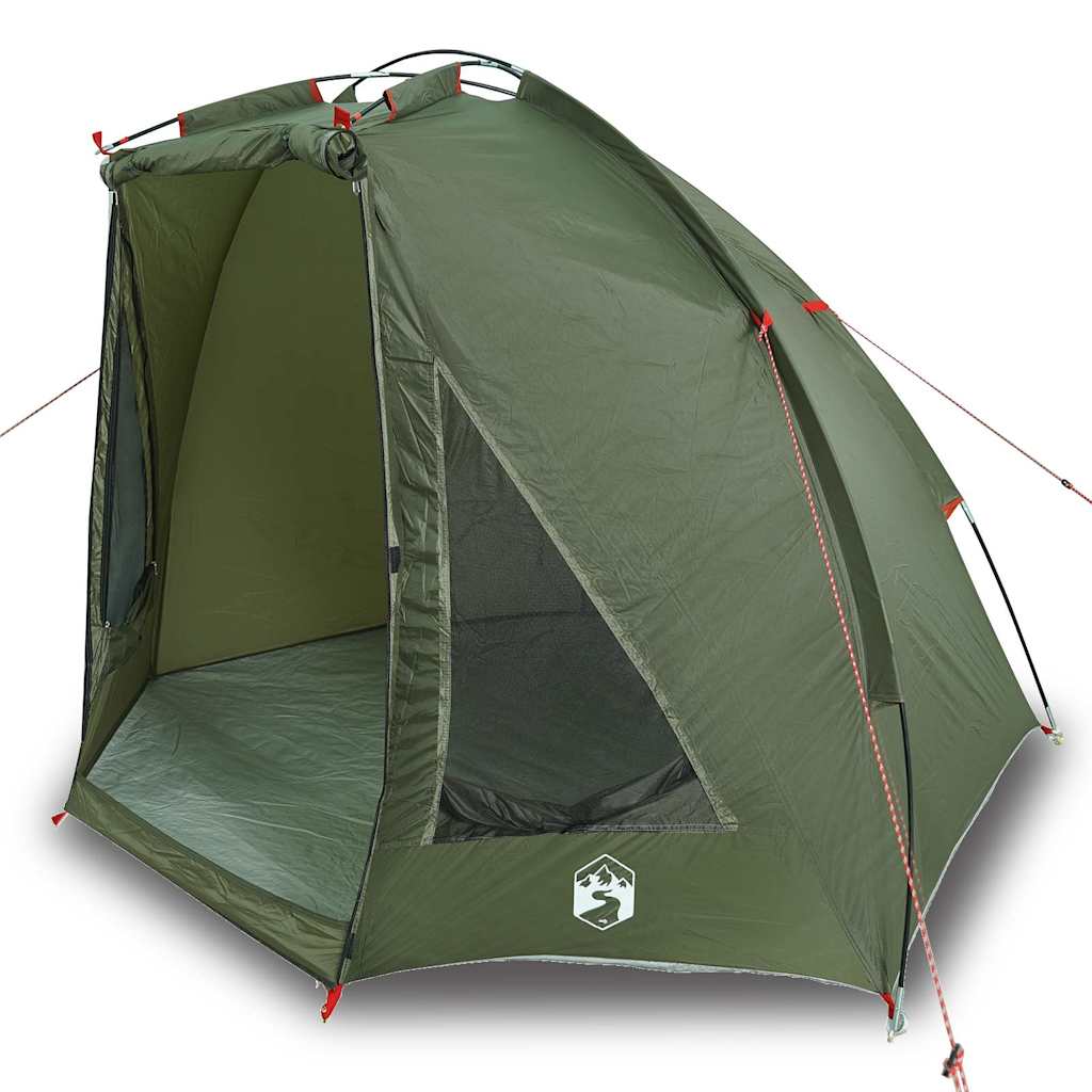 VidaXL tente de pêche imperméable vert olive