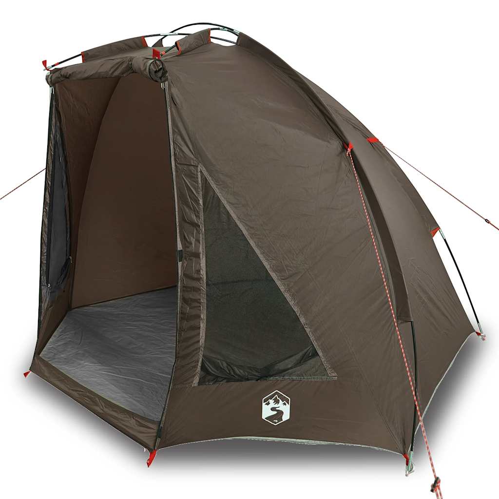 VidaXL tente de pêche imperméable marron