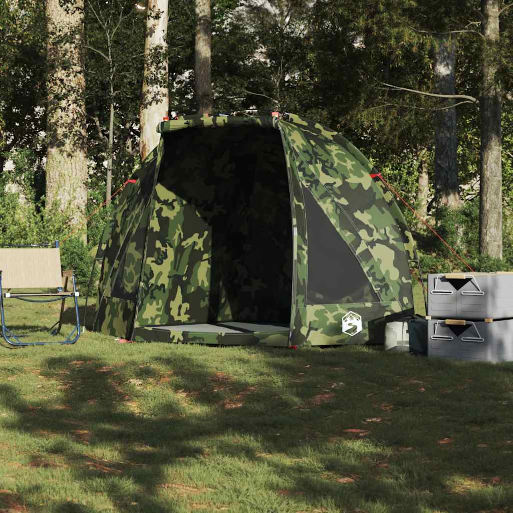 Tente de pêche VidaXL camouflage imperméable