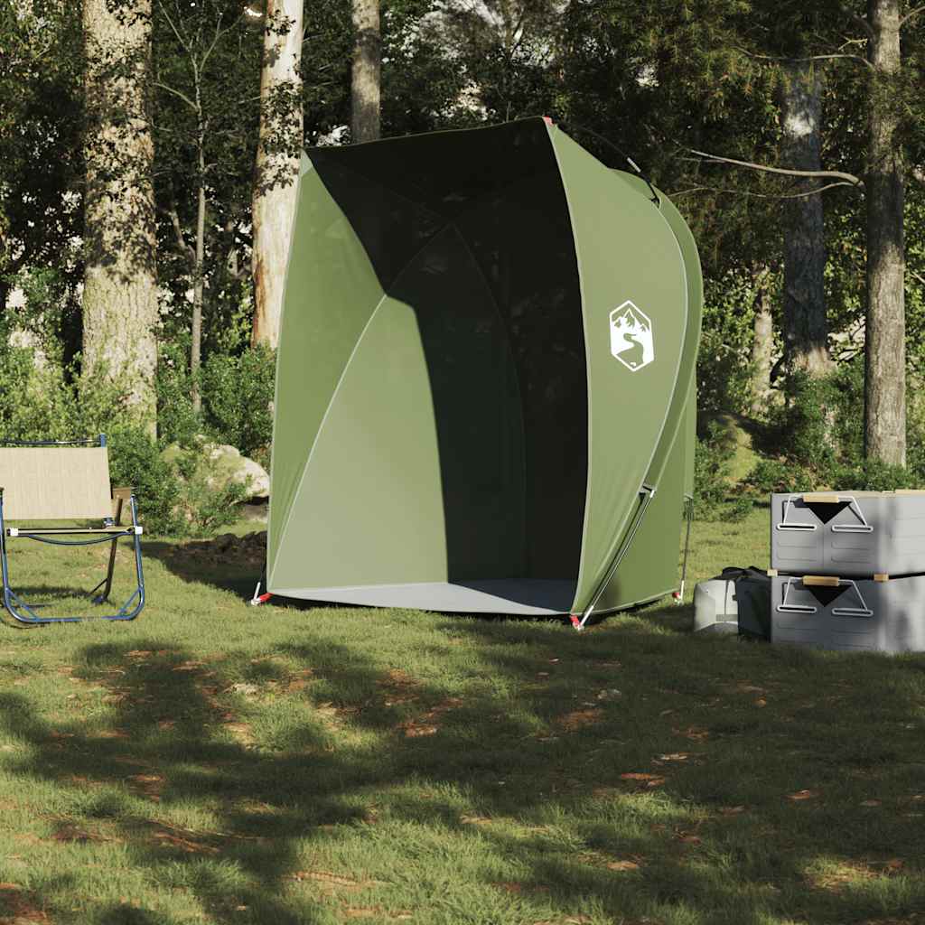 VidaXL tente de pêche imperméable vert olive