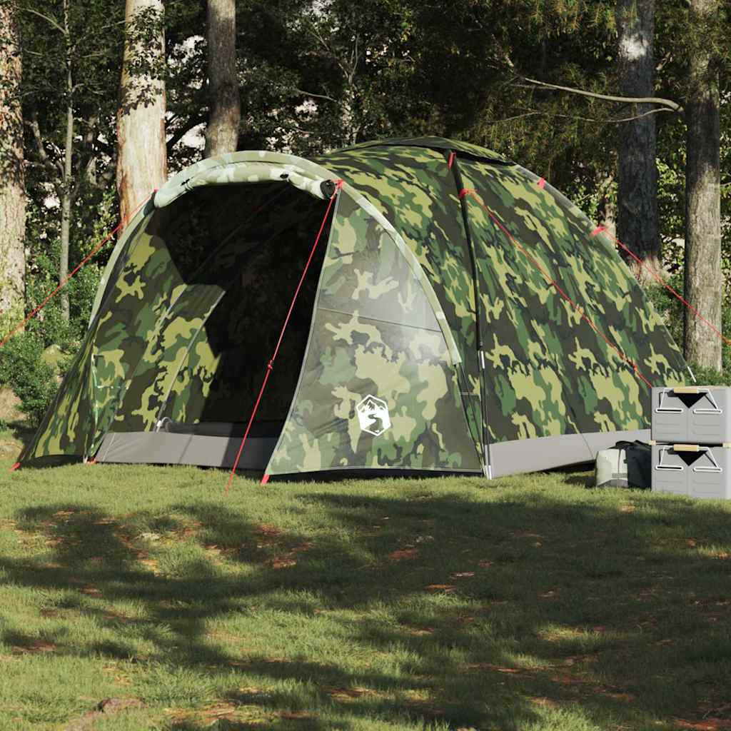 Tente de pêche VidaXL camouflage imperméable 2 personnes