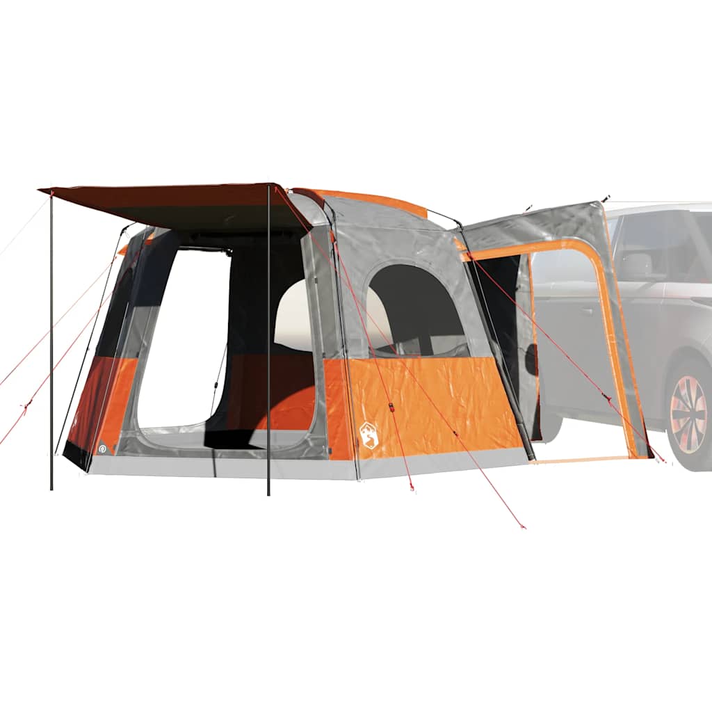 Tente de voiture VidaXL 4 personnes imperméable gris et orange