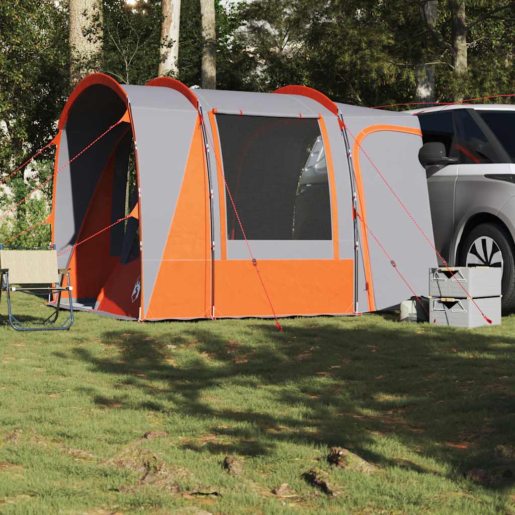 Tente de voiture VidaXL 4 personnes imperméable gris et orange