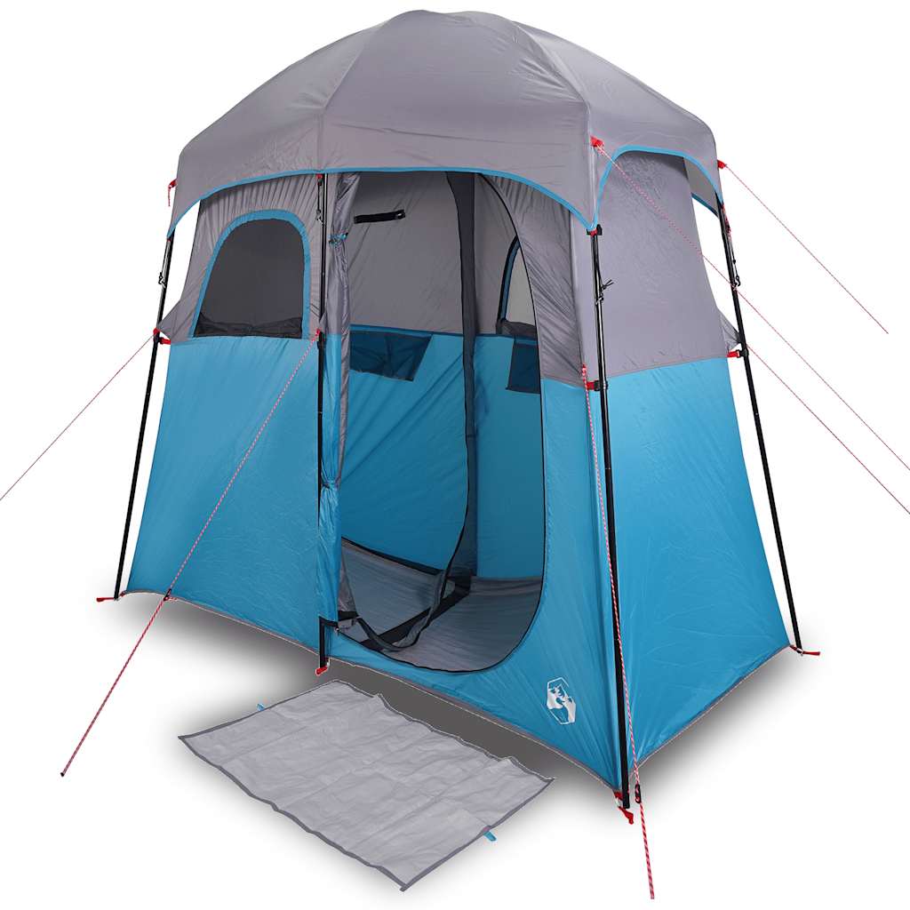 VidaXL tente de douche 2 personnes imperméable bleu