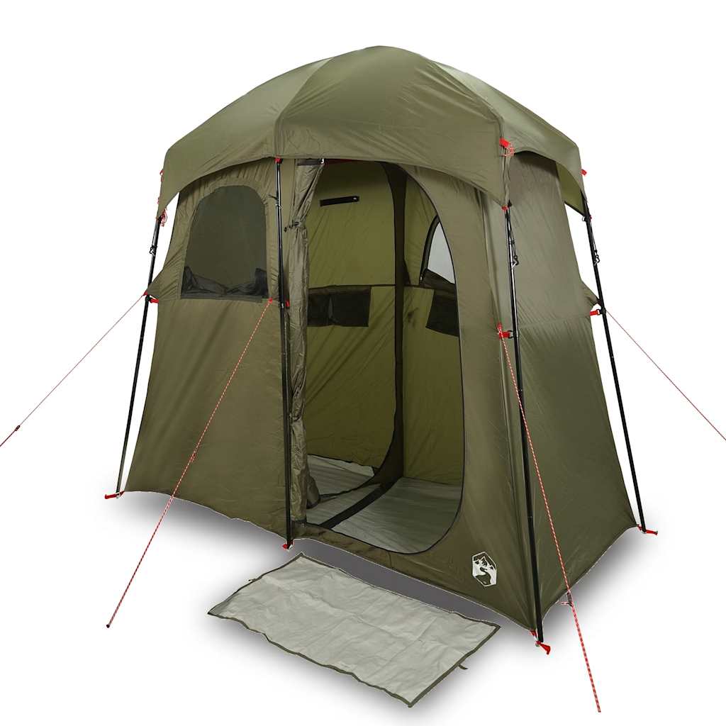 VidaXL Tente de douche 2 personnes imperméable vert olive