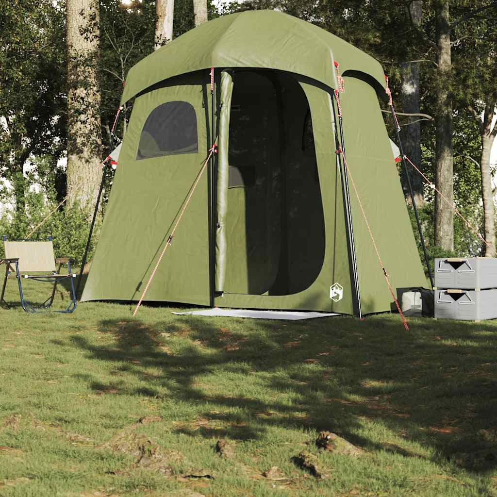 VidaXL Tente de douche 2 personnes imperméable vert olive