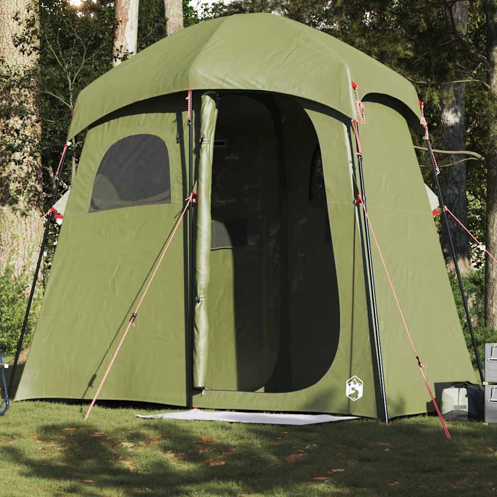 VidaXL Tente de douche 2 personnes imperméable vert olive