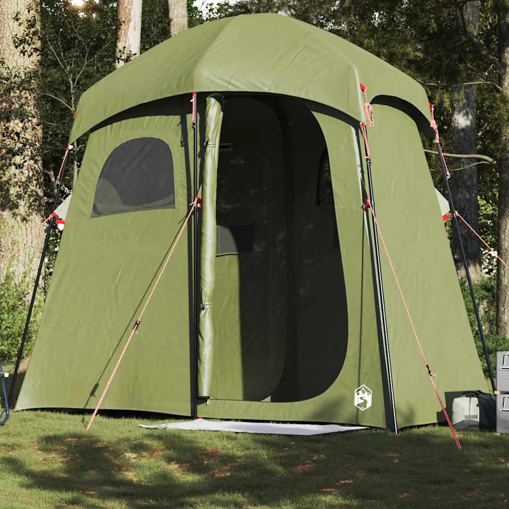 VidaXL Tente de douche 2 personnes imperméable vert olive