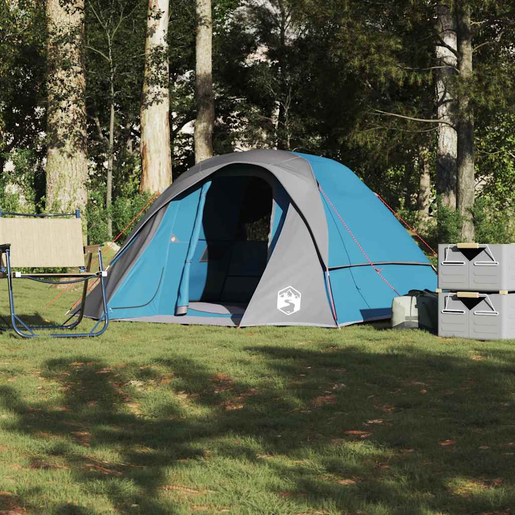 Tente familiale VidaXL 6 personnes imperméable bleue