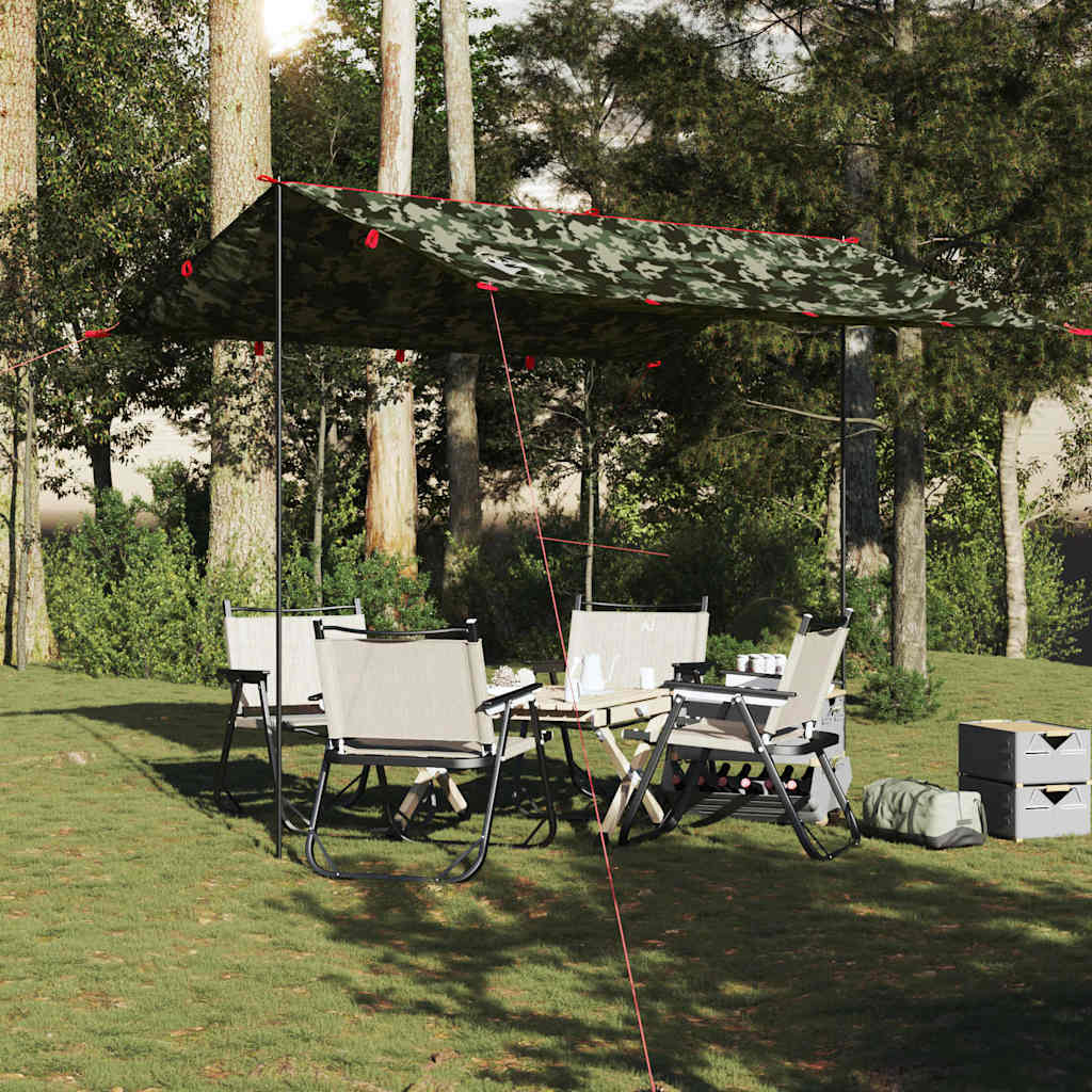 Vidaxx auvent de camping imperméable 306x306 cm camouflage