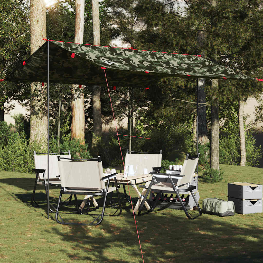 Vidaxx auvent de camping imperméable 306x306 cm camouflage