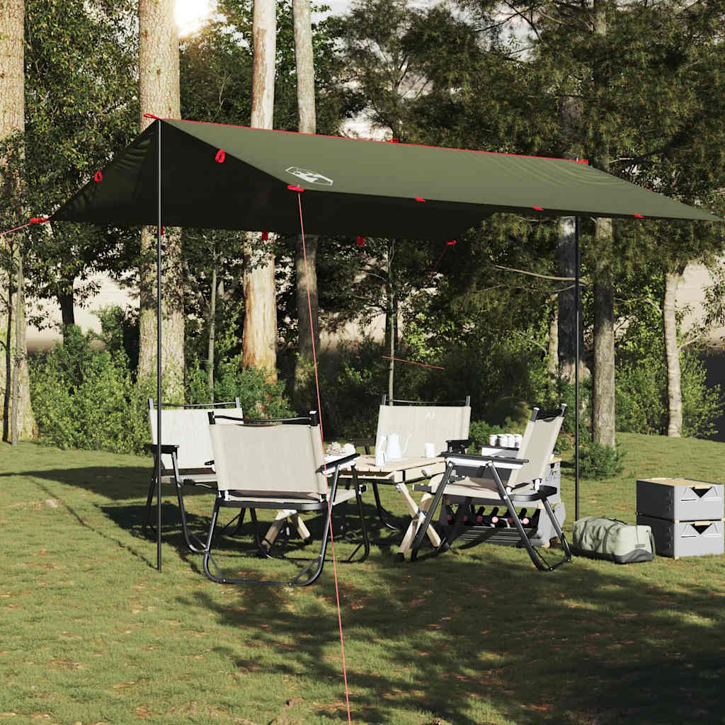Vidaxx auvent de camping étanche 366x306 cm vert olive