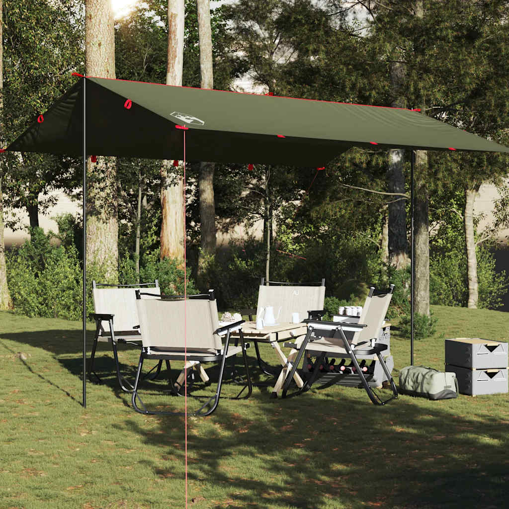 Vidaxx auvent de camping étanche 406x306 cm vert olive