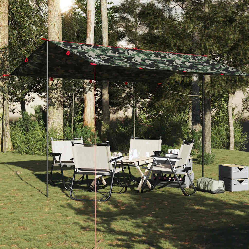 Vidaxx auvent de camping étanche 406x306 cm camouflage