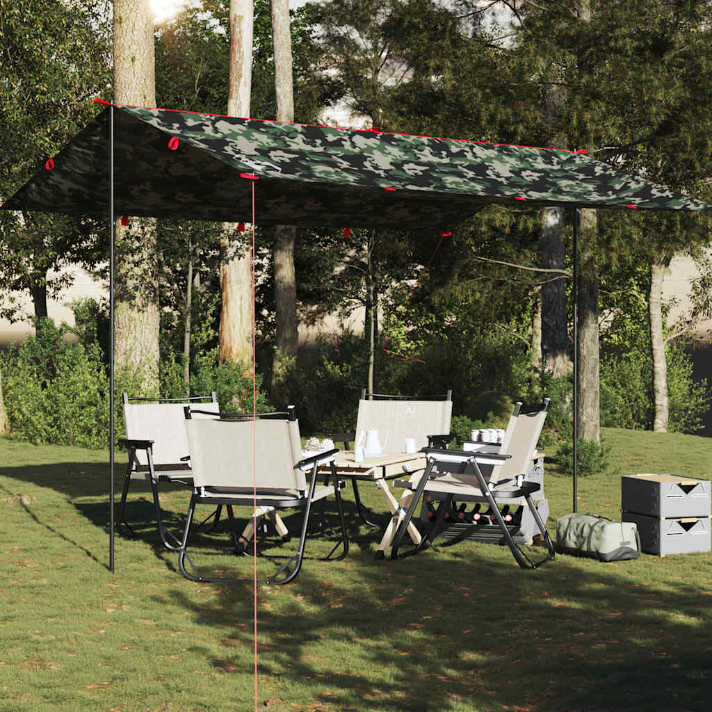 Vidaxx auvent de camping étanche 406x306 cm camouflage
