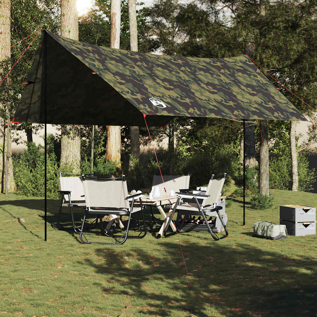 Vidaxx auvent de camping étanche 438x376x212 cm camouflage
