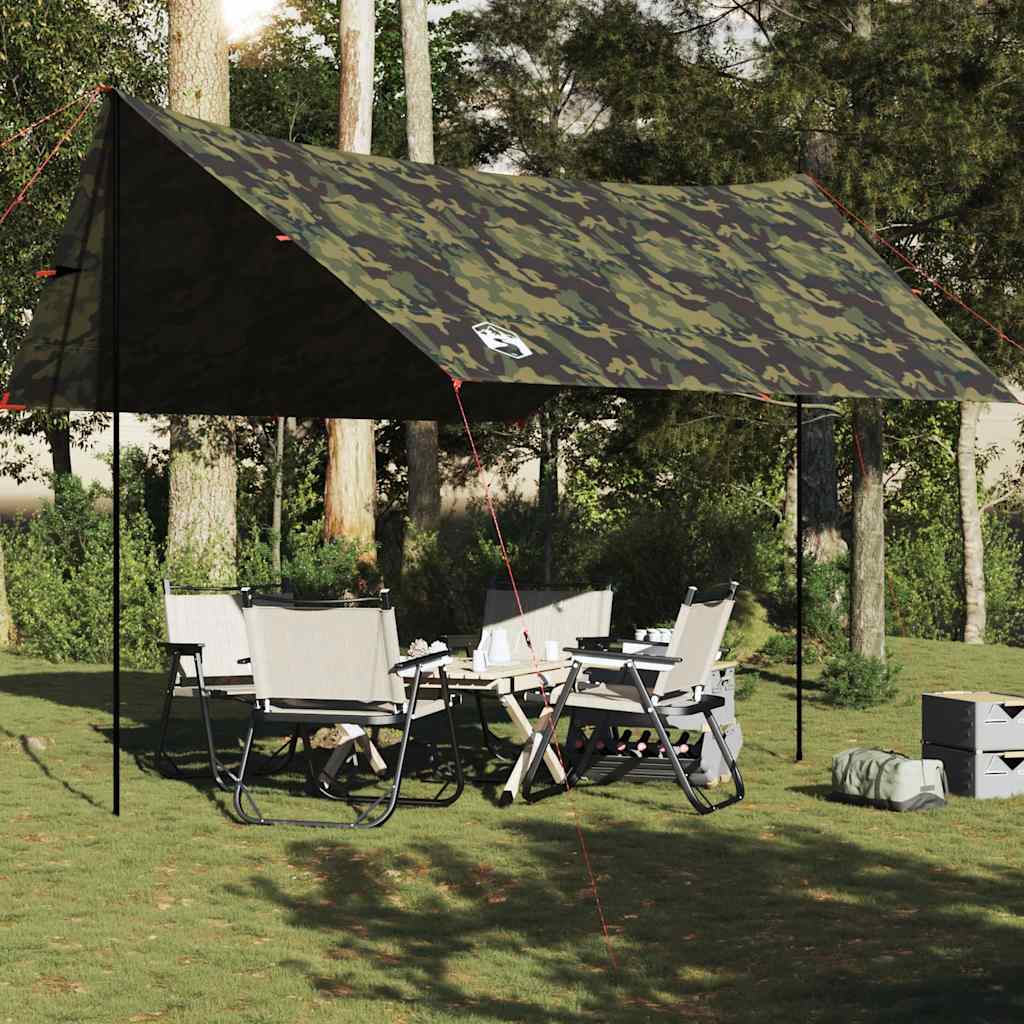 Vidaxx auvent de camping étanche 438x376x212 cm camouflage