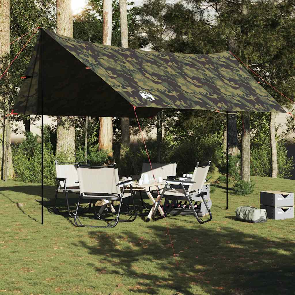 Vidaxx auvent de camping étanche 462x306x211 cm camouflage