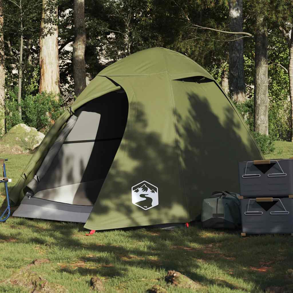 Tente dôme VidaXL 2 personnes imperméable vert olive