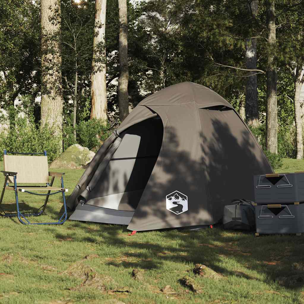 VidaXL tente dôme 2 personnes imperméable marron