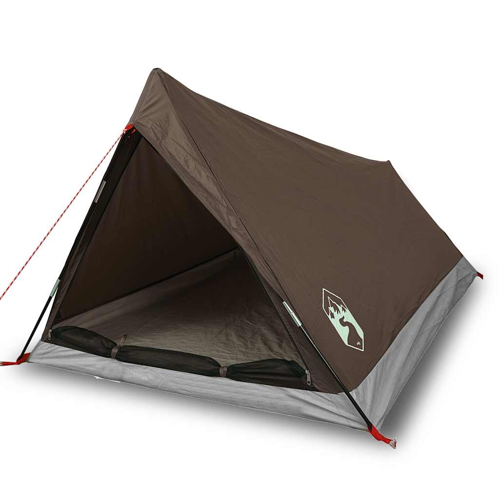 Tente VidaXL 2 personnes imperméable marron