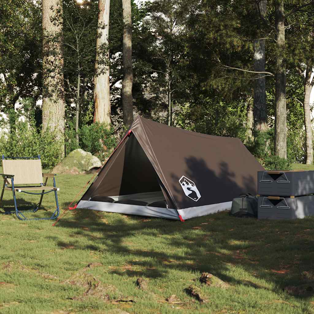 Tente VidaXL 2 personnes imperméable marron