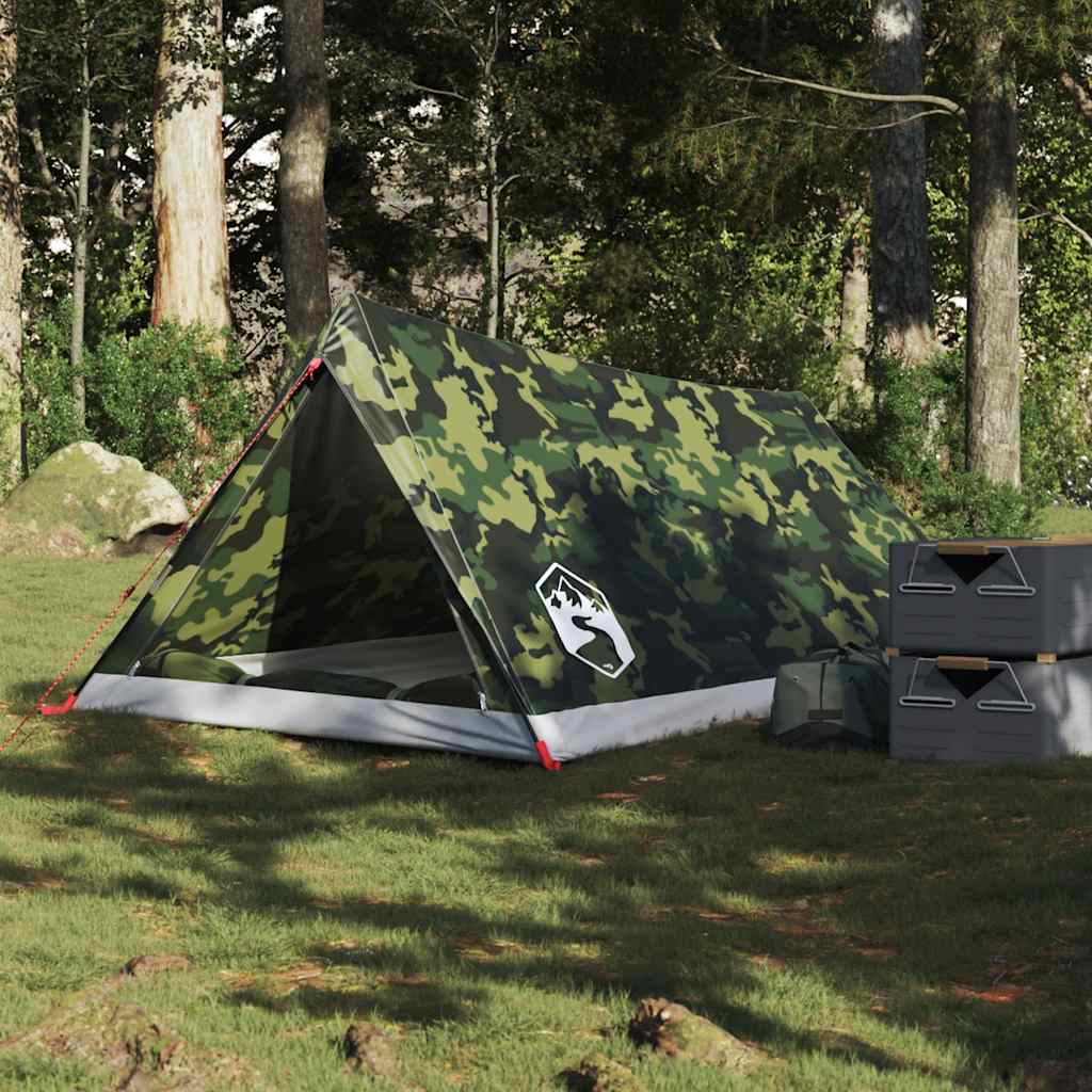 Tente VidaXL camouflage imperméable 2 personnes
