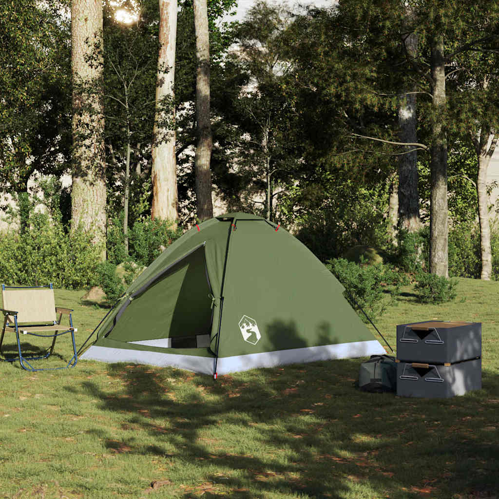 Tente dôme VidaXL 2 personnes imperméable vert olive