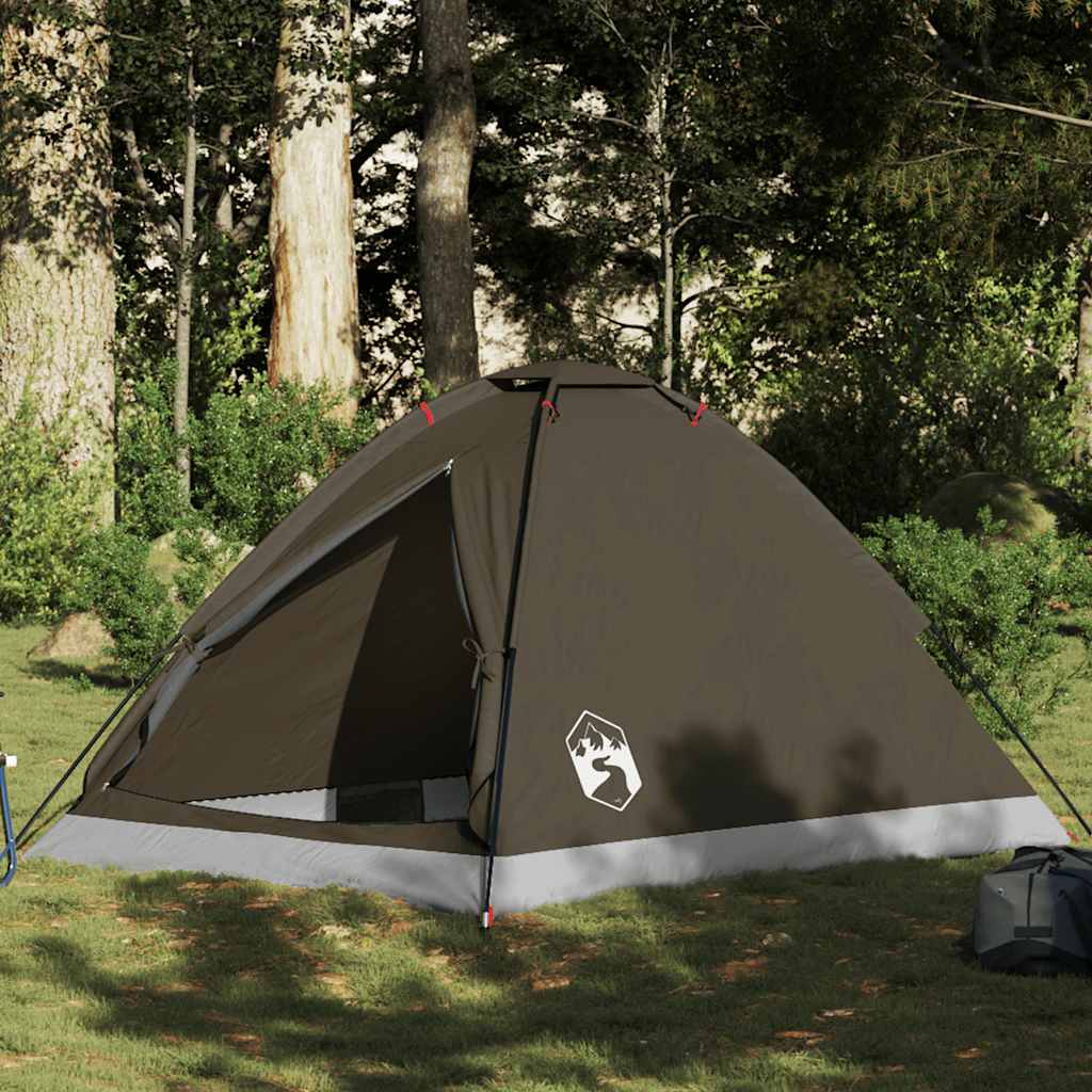 VidaXL tente dôme 2 personnes imperméable marron