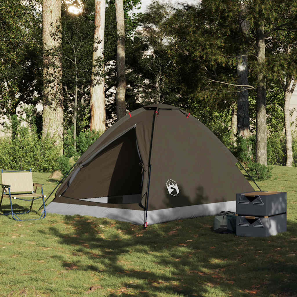 Tente dôme Vidaxx 4 personnes imperméable marron