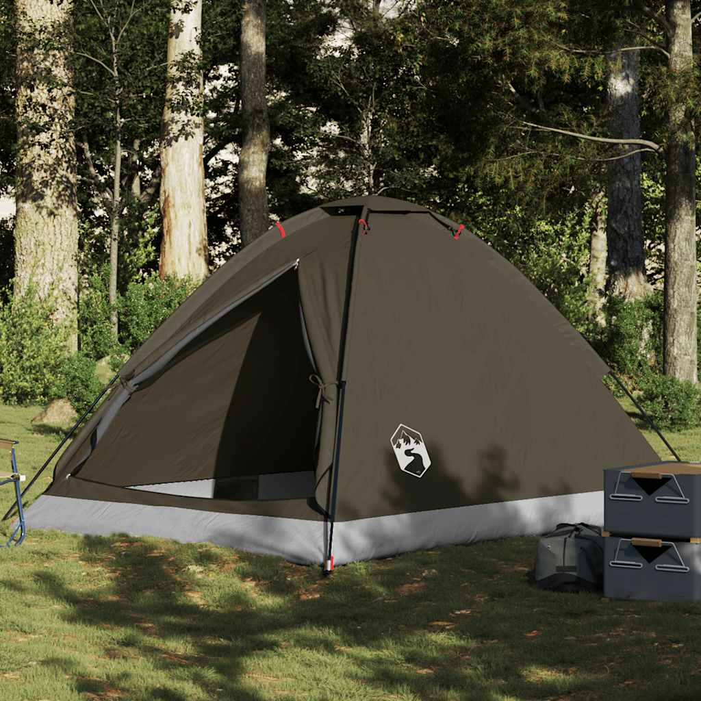 Tente dôme Vidaxx 4 personnes imperméable marron