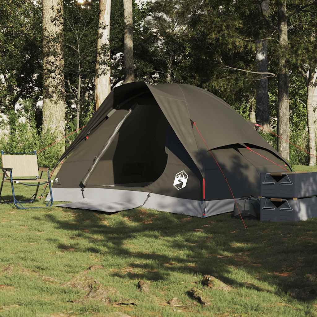 VidaXL tente dôme 2 personnes imperméable marron