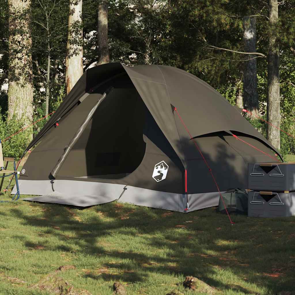 VidaXL tente dôme 2 personnes imperméable marron