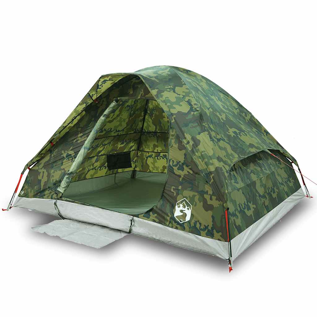 Tente dôme VidaXL camouflage imperméable 2 personnes